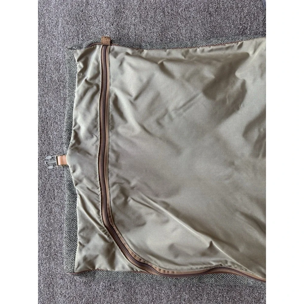 Hartmann Tan Tweed Garment Bag⭐️W/ Leather Trim and Shoulder Strap for Travel⭐️